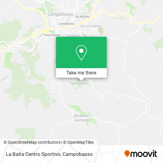 La Baita Centro Sportivo map