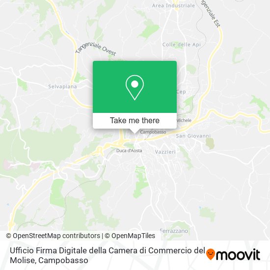 Ufficio Firma Digitale della Camera di Commercio del Molise map