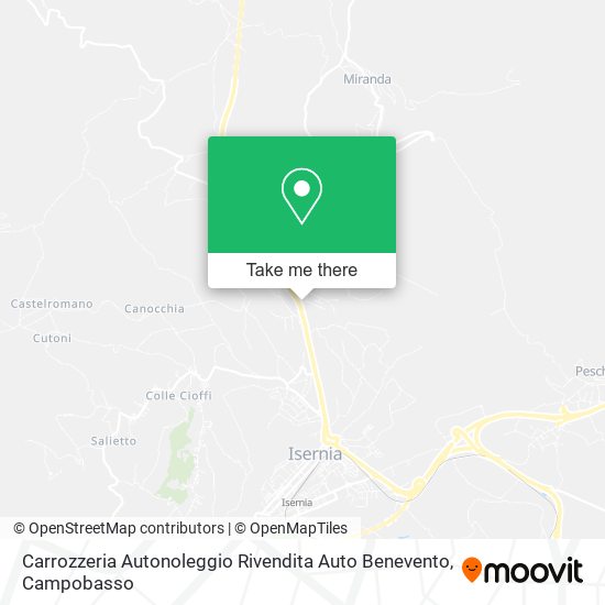 Carrozzeria Autonoleggio Rivendita Auto Benevento map