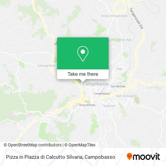 Pizza in Piazza di Calcutto Silvana map