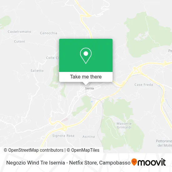 Negozio Wind Tre Isernia - Netfix Store map