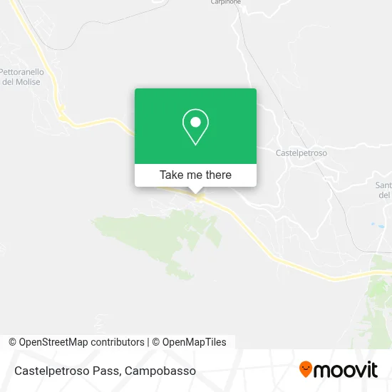 Castelpetroso Pass map
