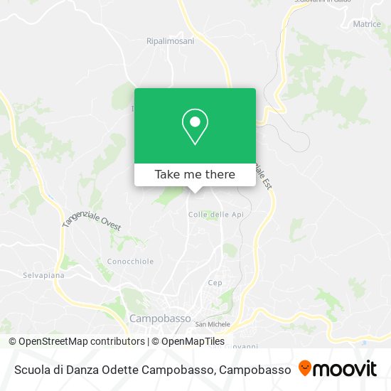 Scuola di Danza Odette Campobasso map