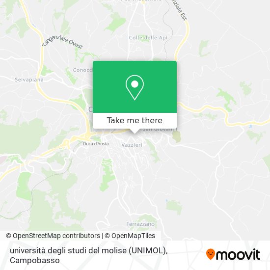 università degli studi del molise (UNIMOL) map