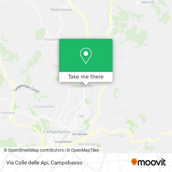 Via Colle delle Api map