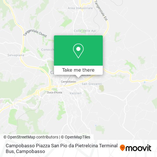 Campobasso Piazza San Pio da Pietrelcina Terminal Bus map