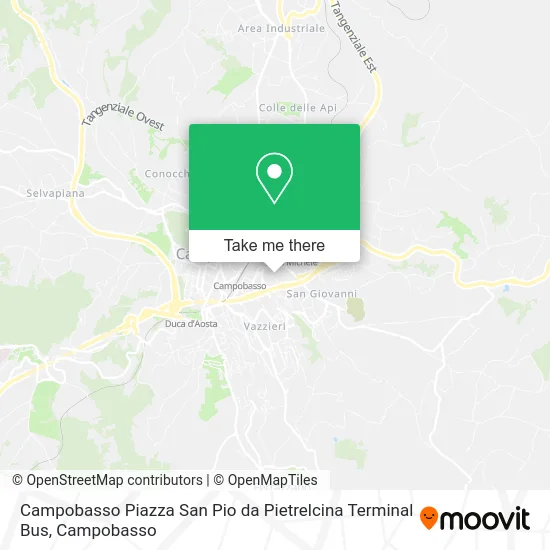 Campobasso Piazza San Pio da Pietrelcina Terminal Bus map