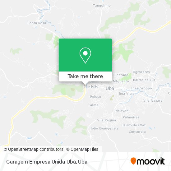 Mapa Garagem Empresa Unida-Ubá