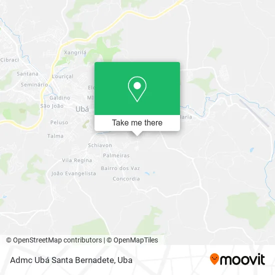 Admc Ubá Santa Bernadete map