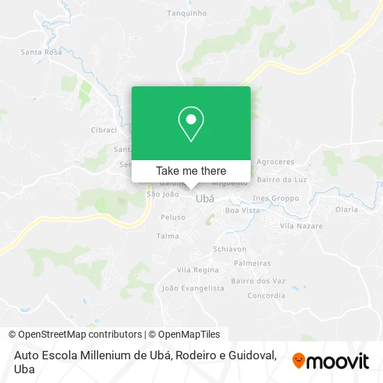 Auto Escola Millenium de Ubá, Rodeiro e Guidoval map