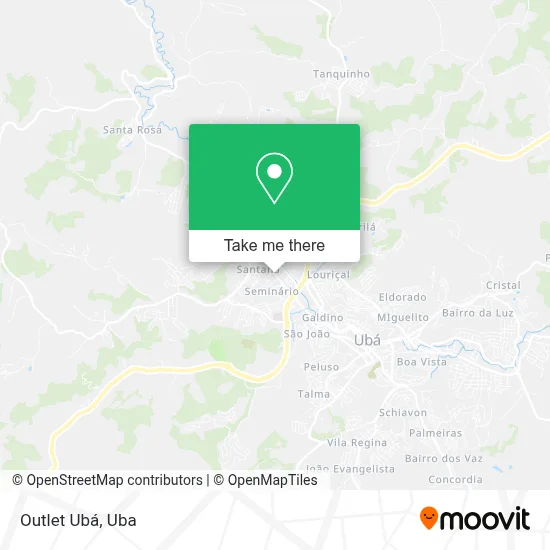 Outlet Ubá map