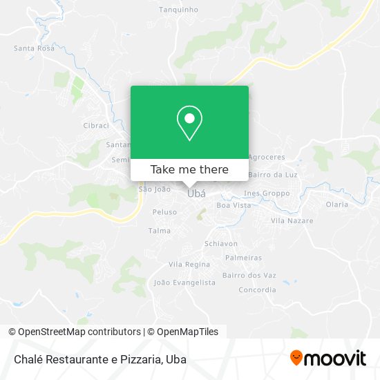 Mapa Chalé Restaurante e Pizzaria