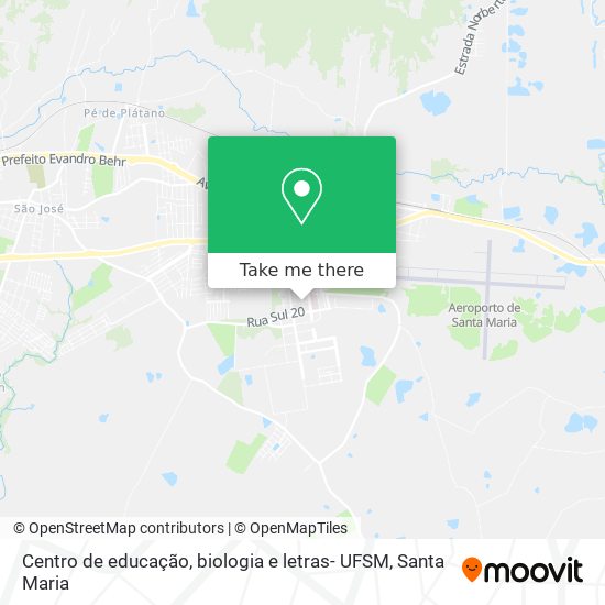 Mapa Centro de educação, biologia e letras- UFSM