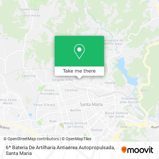 6ª Bateria De Artilharia Antiaérea Autopropulsada map