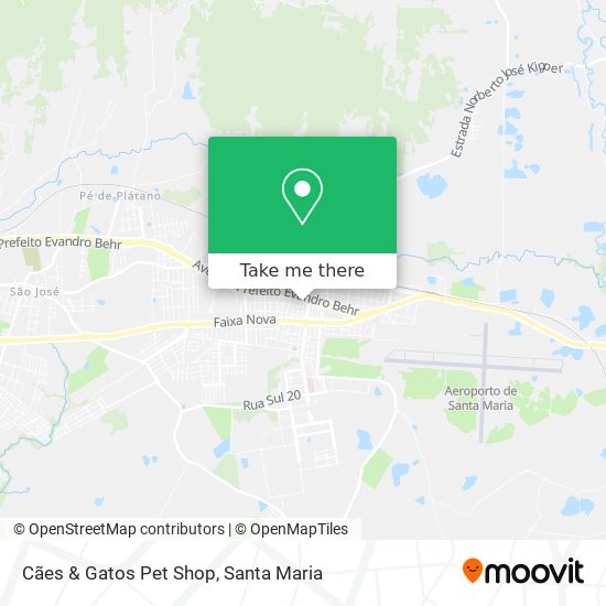Cães & Gatos Pet Shop map