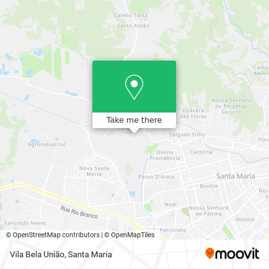 Vila Bela União map