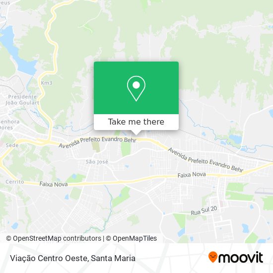 Mapa Viação Centro Oeste