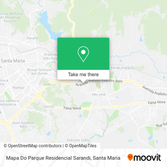 Mapa Do Parque Residencial Sarandi map