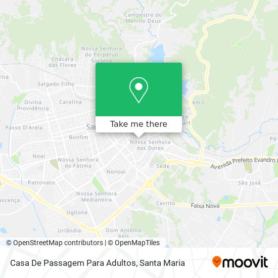 Casa De Passagem Para Adultos map
