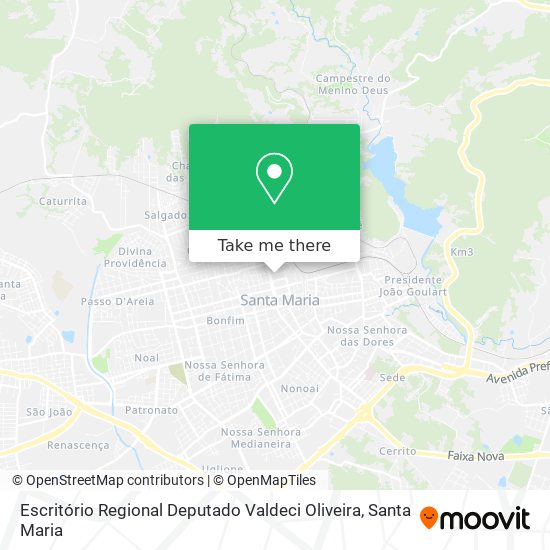 Mapa Escritório Regional Deputado Valdeci Oliveira