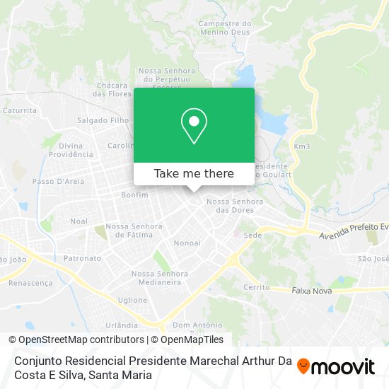 Conjunto Residencial Presidente Marechal Arthur Da Costa E Silva map