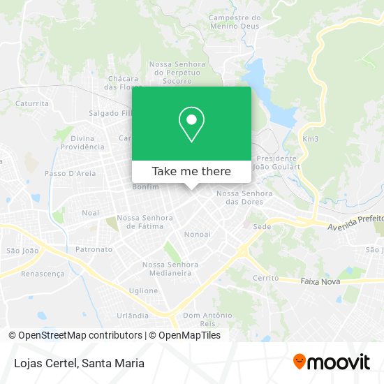 Lojas Certel map