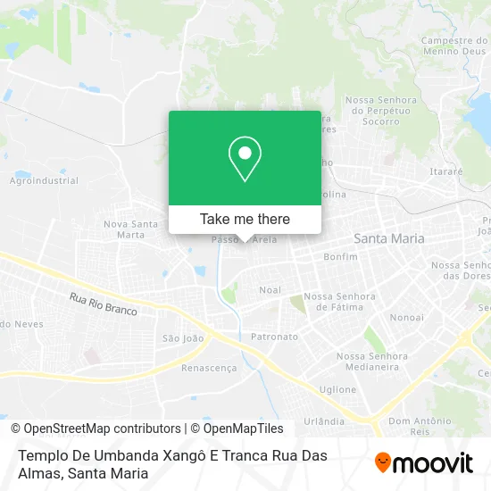 Templo De Umbanda Xangô E Tranca Rua Das Almas map