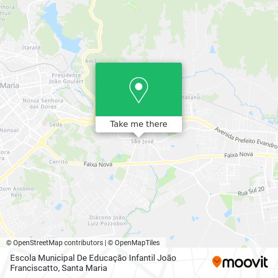 Mapa Escola Municipal De Educação Infantil João Franciscatto