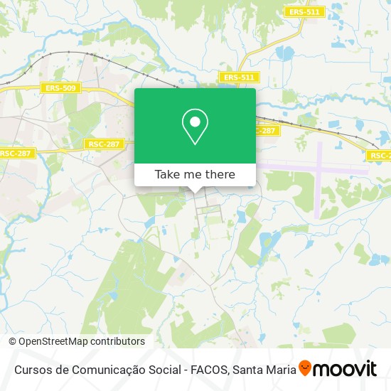 Cursos de Comunicação Social - FACOS map