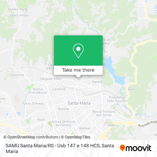 SAMU Santa Maria / RS - Usb 147 e 148 HCS map