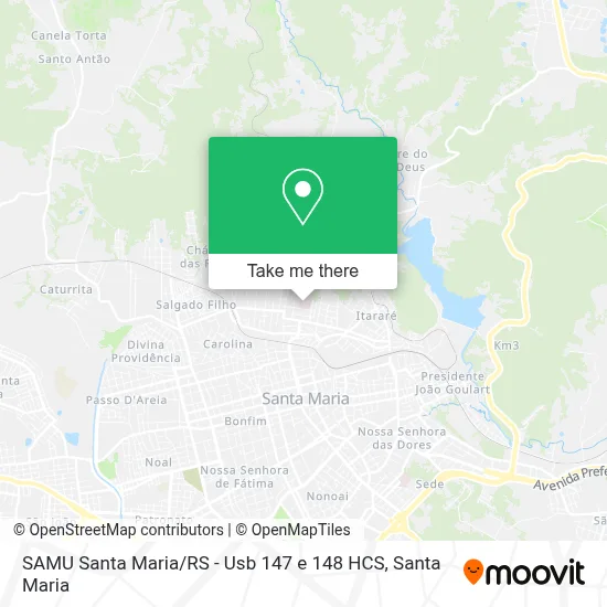 SAMU Santa Maria / RS - Usb 147 e 148 HCS map