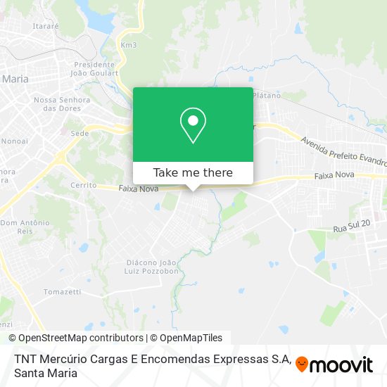 TNT Mercúrio Cargas E Encomendas Expressas S.A map