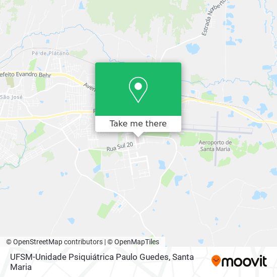 UFSM-Unidade Psiquiátrica Paulo Guedes map