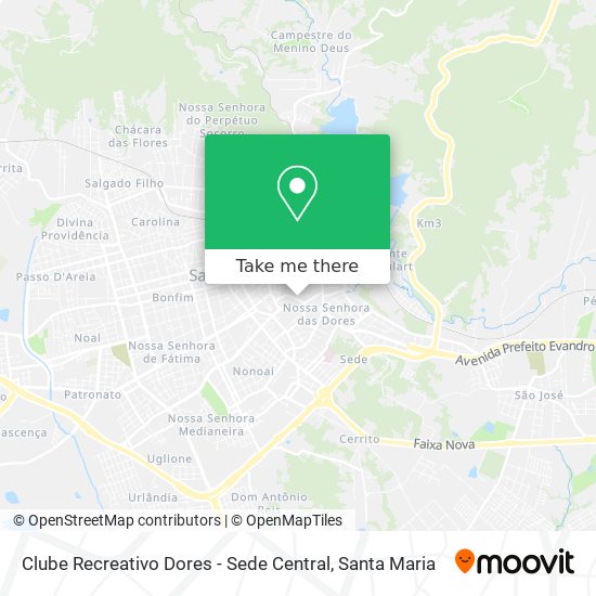 Mapa Clube Recreativo Dores - Sede Central