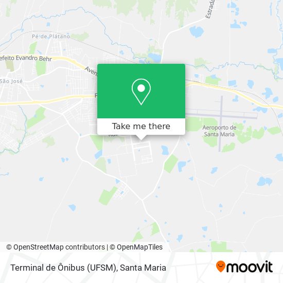 Mapa Terminal de Ônibus (UFSM)