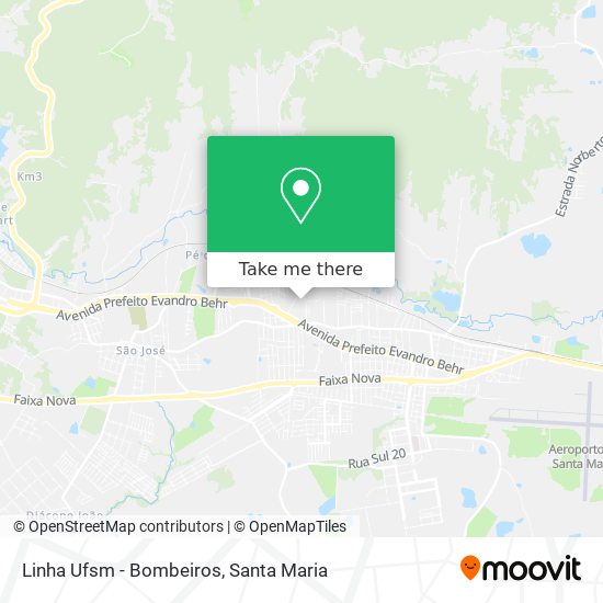 Linha Ufsm - Bombeiros map