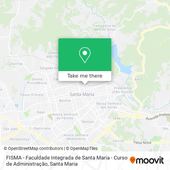 Mapa FISMA - Faculdade Integrada de Santa Maria - Curso de Administração