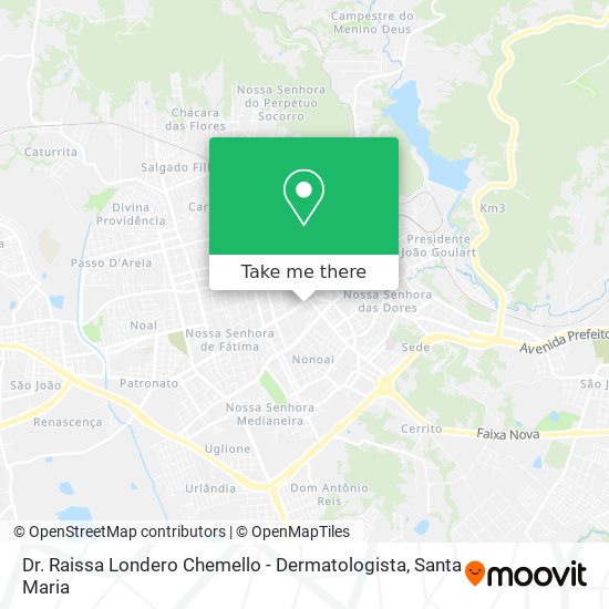 Mapa Dr. Raissa Londero Chemello - Dermatologista