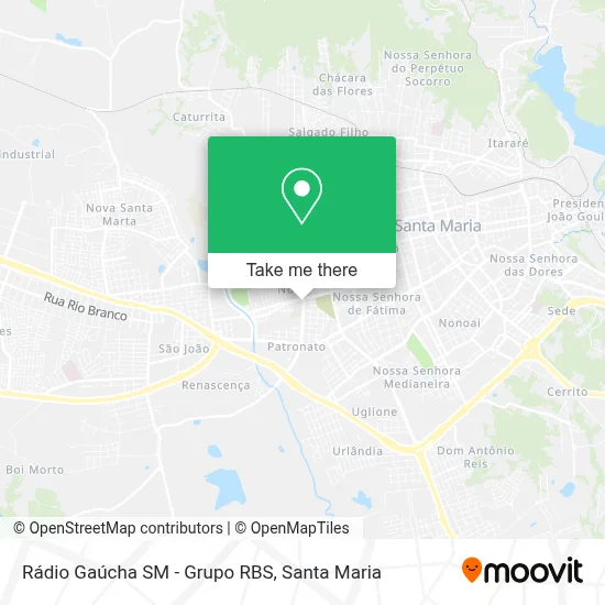 Rádio Gaúcha SM - Grupo RBS map