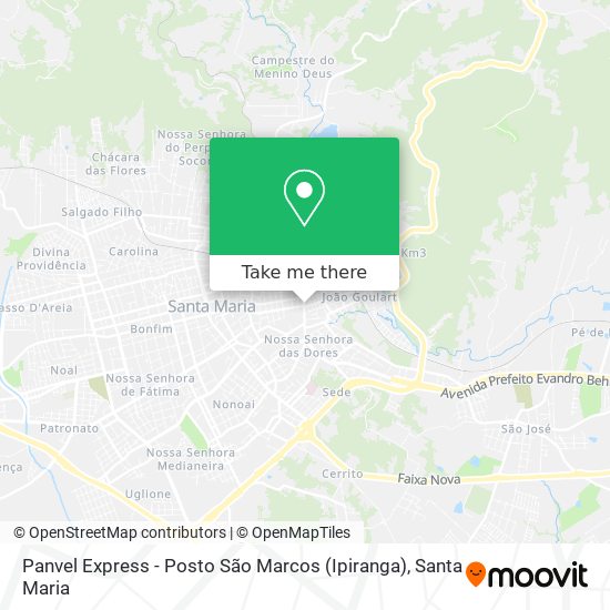 Panvel Express - Posto São Marcos (Ipiranga) map