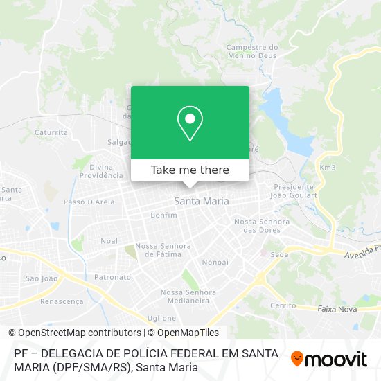 PF – DELEGACIA DE POLÍCIA FEDERAL EM SANTA MARIA (DPF / SMA / RS) map