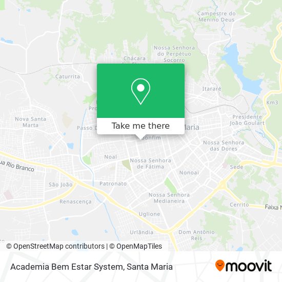 Mapa Academia Bem Estar System