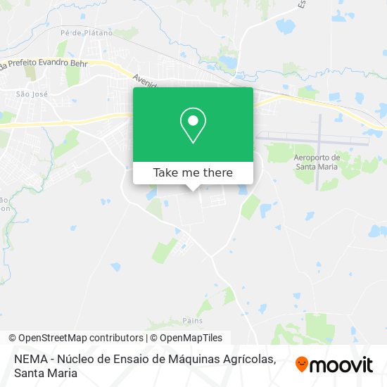 Mapa NEMA - Núcleo de Ensaio de Máquinas Agrícolas