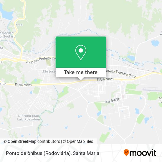 Mapa Ponto de ônibus (Rodoviária)