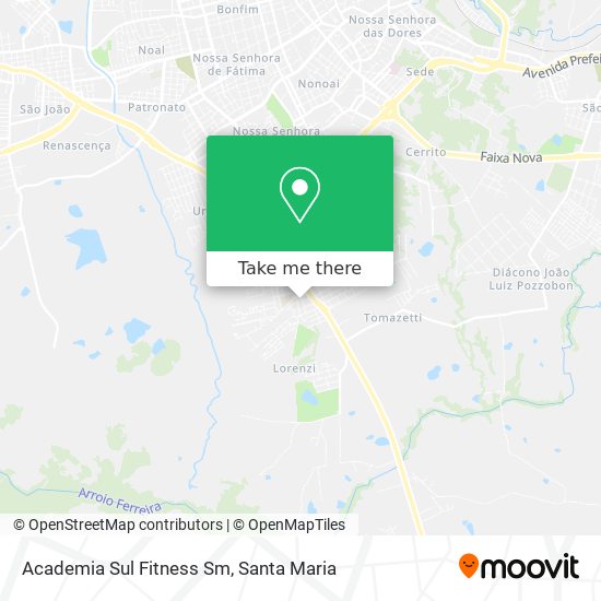 Mapa Academia Sul Fitness Sm