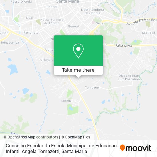 Mapa Conselho Escolar da Escola Municipal de Educacao Infantil Angela Tomazetti