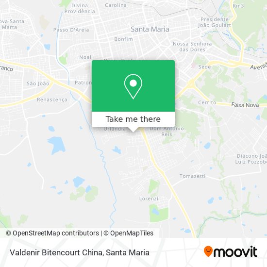 Valdenir Bitencourt China map