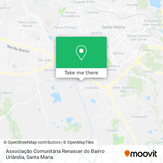 Associação Comunitária Renascer do Bairro Urlândia map