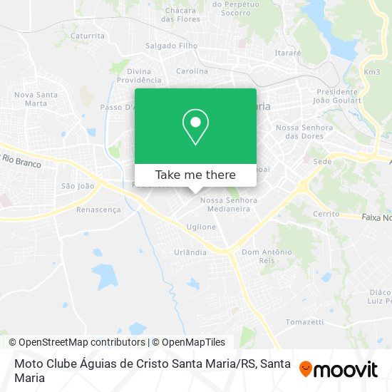 Moto Clube Águias de Cristo Santa Maria / RS map