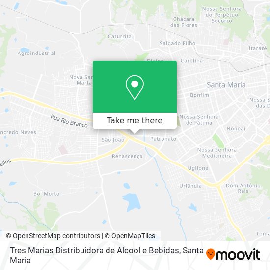 Tres Marias Distribuidora de Alcool e Bebidas map